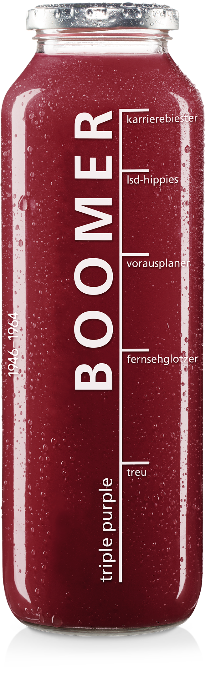 true fruits - limited edition no. 21 Einzelne Smoothieflasche der limited edition no. 21 auf weißem Hintergrund
