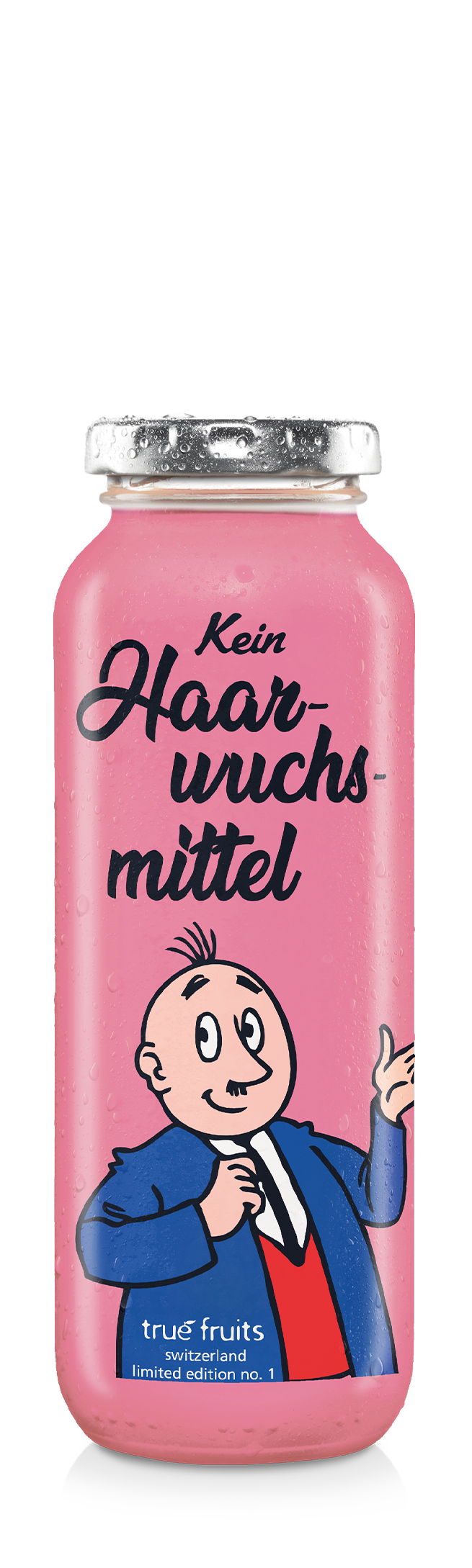 true fruits - limited edition no. 1 Einzelne Smoothieflasche der limited edition no. 1 auf weißem Hintergrund