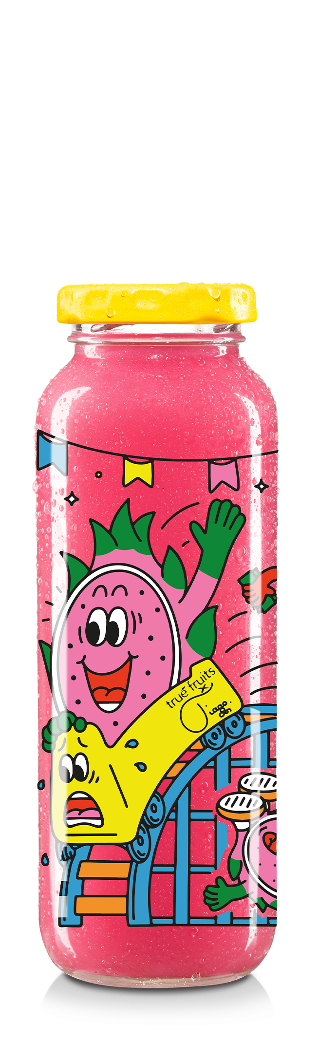 true fruits - limited edition no. 28 Einzelne Smoothieflasche der limited edition no. 28 auf weißem Hintergrund