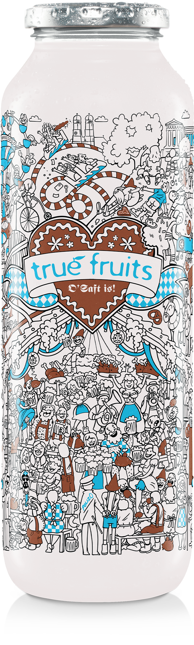 true fruits - limited edition no. 24 Einzelne Smoothieflasche der limited edition no. 24 auf weißem Hintergrund