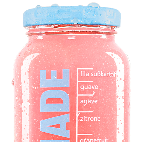 Einzelne Smoothieflasche des true fruits NoLemonade auf weißem Hintergrund