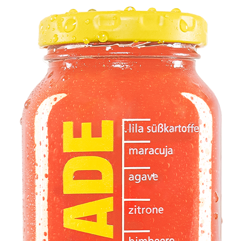 Einzelne Smoothieflasche des true fruits NoLemonade auf weißem Hintergrund