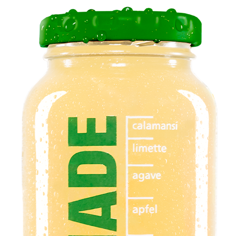 Einzelne Smoothieflasche des true fruits NoLemonade auf weißem Hintergrund