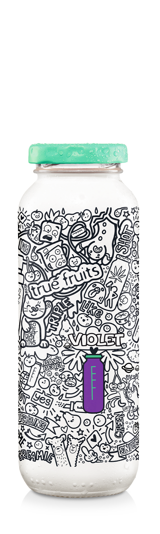 true fruits - limited edition no. 24 Einzelne Smoothieflasche der limited edition no. 24 auf weißem Hintergrund