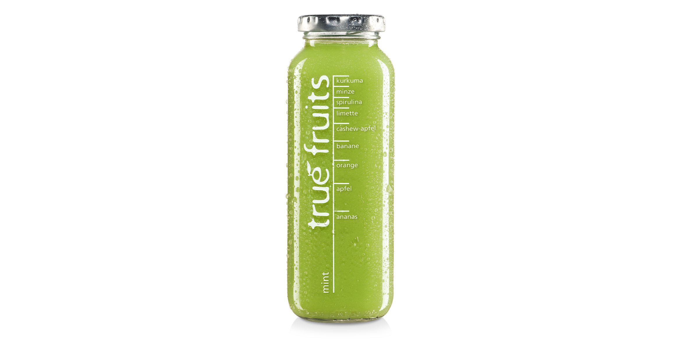 A partir de ahora, ¡tendrás una visión clara! Porque nuestro Smoothie mint dice adiós a su aburrido diseño de botella y ahora brilla con un verde intenso en la botella de cristal transparente. #mintblowing